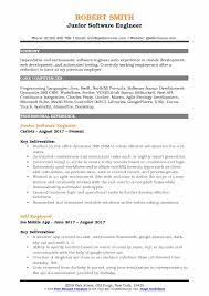 As a software engineer in this large accounting firm it was my duty to copyright notice: Junior Software Engineer Resume Samples Qwikresume