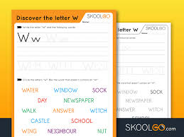 U, v, w, x, y, z. Discover The Letter W Skoolgo