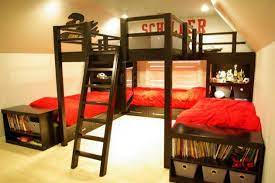 20 Efficent Solutions For Decorating Triplet Bedroom Custom Bunk Beds Bunk Bed Designs Bed Design