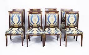 Set of eight french dining chairs circa 1920 empire style, solid elm and elm burr they can be recovered to suit your interior. Antique Empire Style 8 Ref No 06162 Regent Antiques