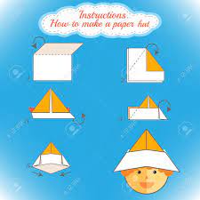 Posterboard takes longer, but lasts longer, too.… Instructions How To Make Paper Hat Tutorial Hat Made Of Paper Royalty Free Cliparts Vectors And Stock Illustration Image 54971233