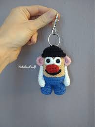 Crochet Mr Potato Head Keychain Free Crochet Pattern Modele Crochet Gratuit Tutoriel Crochet Gratuit Crochet
