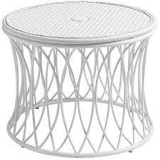 Patio Side Table With Umbrella Hole White 160 Patio Side Table Table Umbrella Patio Umbrellas