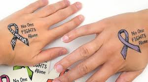 My ra ribbon linked with his lymphoma one. — chris m. Brain Cancer Tattoos Designs Elegant Arts Tattoo