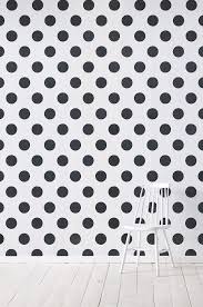 Black And White Dot Wallpaper Pin By Garnet Hill On I Like These Interios Polka Dots Wallpaper Dots Wallpaper Fun Decor