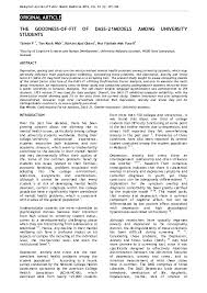 A total of 202 university technical students majoring in engineering and computing were chosen as subjects. Pdf The Goodness Of Fit Of Dass 21models Among University Students Prashant Talwar Academia Edu