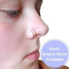 Septum Ring Nose Hoop Endless Ring Double Nose Piercing Nose Etsy