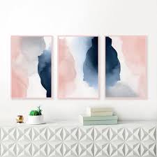Photo gallery software for windows. Pink Navy Wall Art Set Gallery Wall Set Set Of 3 Prints 3 Piece Wall Art 24x36 Art Prints Printable Art Bedroom Decor Large Wall Art Gallery Wall Prints Printable Wall