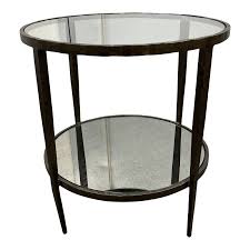 Pottery barn tanner coffee table 300.00. Pottery Barn Tanner Metal Glass Round End Table Blackened Bronze Original Price 399 Design Plus Gallery