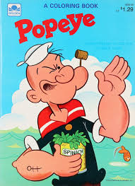 Click the picture below to make it larger then print it out to color. 1981 Popeye Coloring Book Original Artwork