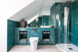 We tried to consider all the trends and styles. 13 Baths Tiled In Beautiful Sea Glass Blue