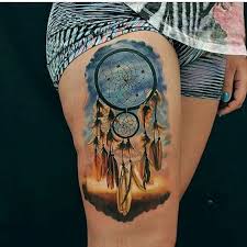 Tattoo na coxa filtro dos sonhos. Tatuagem Filtro Dos Sonhos Modelos E Significado