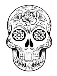Connect another short, straight line at a right angle, and extend another line from this one. Sugar Skull Templates Sugar Skull Outlines Sugar Skull Coloring Sugar Skull Art