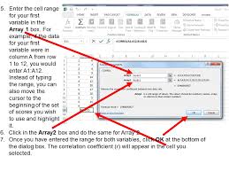 using excel to calculate and graph correlation data