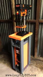Rolling Drill Press Cart With Bonus Storage Woodworking Shop Projects Diy Furniture Building Drill Press