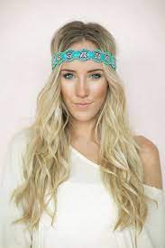 Pin By Val On The Right Fit Cute Headbands Beaded Headband Bohemian Hairstyles