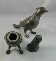Pewter Bird Salt And Pepper Shakers Vintage Pewter Bird Salt And Pepper Shakers Mark Sp 1035 Thanksgiving Table Decor Thanksgiving Table Decorations Vintage Salt And Pepper