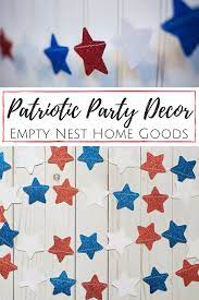 Red White And Blue Star Garlands Patriotic Glitter Garland Etsy Star Garland Patriotic Decorations Party 4th Of July Decorations