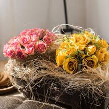 Check spelling or type a new query. Artificial Rose Bouquet Small Pink Yellow Rose Rusticreach