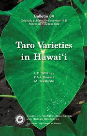 Taro Varieties in Hawaii – UH Press