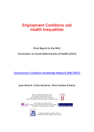 Pdf Employment Conditions And Health Inequalities