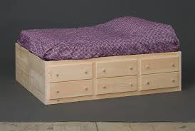 You'll never have to vacuum under the bed again. 6 Drawer Captain Bed Solid Pine Construction Dovetail Drawers 359 Platform Bed With Drawers Captains Bed Bed With Drawers