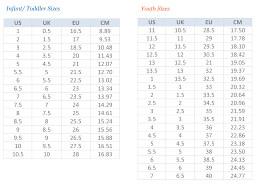 new balance size chart