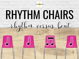 Rhythm Chairs Game Teaching Beat Versus Rhythm Music Lessons For Kids Music Classroom Elementary Music Classroom