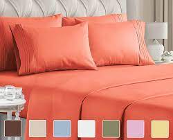 Queen Size Sheet Set 6 Piece Set Hotel Luxury Bed Sheets Extra Soft Deep Pockets Easy Fit Breat Luxury Bed Sheets Queen Size Sheets Bed Sheet Sizes