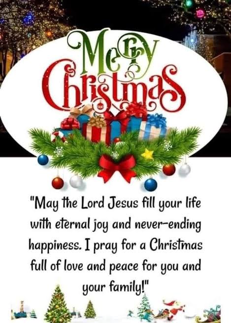 May the blessings of Jesus fill your life with love and peace. Merry Christmas.