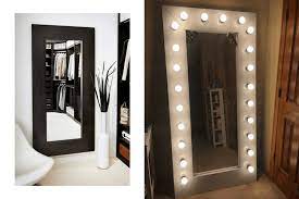 Row of vanity mirror lights. Full Length Vanity Selfie Mirror With Lights Ikea Hackers