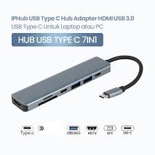 IPHub USB Type C Hub Adaptor HDMI USB 3.0 USB Type C - YG-2121 - Silver -  JakartaNotebook.com