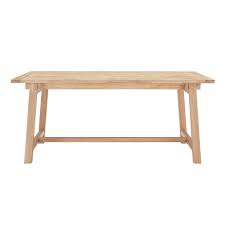 A Classic Trestle Base Supports The Rustic Profile Of Our Stylewell Rectangular Dining Table Crafted Of In 2020 Trestle Table Rectangular Dining Table Unfinished Wood