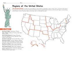 Free printable map of the unites states in different formats for all your geography activities. Map Regions Of The United States Worksheet Education Com