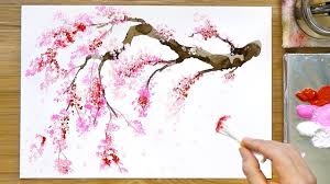 Therefore, cherry blossom painting has become a symbol of bright beginning, good luck, and prosperity. Cherry Blossom Tree Acrylic Painting Technique Youtube