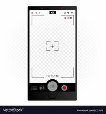 Black Smartphone Camera Vertical Viewfinder Template 4k Phone Resolution Video Rec Frame On White Background Re Snapshot Photography App Frame Polaroid Frame