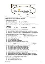 Answer the following vocabulary questions by putting an x in the box next to the correct response. The Dinner Party By Mona Gardner Quiz Assessment In 2021 Paragraph Writing Topics Classroom Quotes Plot Diagram