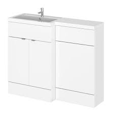The bonus is, with the bathware direct range, you get the dual benefit of additional storage space and cutting edge style. Hudson Reed Gloss White 1100mm Combination Vanity Unit Wc Unit Slimline Basin Compact Cbi101 Bathroom House