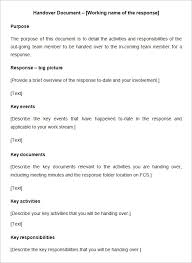 These thresholds function in a way similar to operation thresholds that are configured for the system as described in the thresholding. 11 Free Handover Report Templates Word Excel Pdf Formats