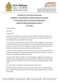 Sri lanka president address sri lanka investment forum 2021. Statement By H E Gotabaya Rajapaksa President Of The Democratic Socialist Republic Of Sri Lanka At The Online Summit Of The Non Aligned Movement Under The Theme United Against Covid 19 4th May 2020