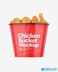 Glossy Bucket With Chicken Mockup 55177 In 2020 Chicken Bucket Packaging Mockup Mockup Free Psd