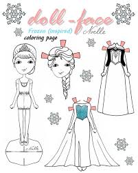 Maybe you would like to learn more about one of these? Disney S Frozen Inspired Doll Face Coloring Page Printable Paper Dolls Elsa And Anna Inspired Hand Drawn
