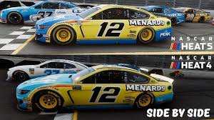 Features all the official teams, drivers and cars from the three nascar national series as well as the… Nascar Heat 5 Vs Nascar Heat 4 Nascar Heat Nascar Heat