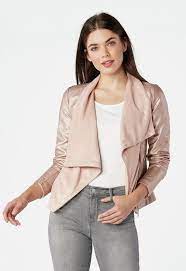 Faux Leather Waterfall Jacket Jackets For Women Waterfall Leather Jacket Waterfall Jacket