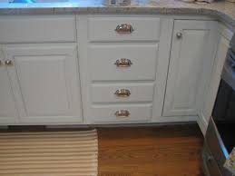 Martha Stewart S Bedford Cup Pulls In Polished Nickel Look Fantastic On These White Kitchen Dr Cabinet Hardware Modern White Kitchen Drawers Farmhouse Cabinets