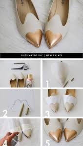 Diy Heart Flats Pretty Little Wedding Things Chaussures A Faire Soi Meme Relooking De Chaussures Customiser Chaussures