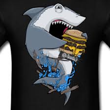 Hungry Shark Shirt Shark Shirt Banana Bus Squad Mens Tshirts
