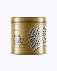 Metallic Oval Tin Box Mockup In Box Mockups On Yellow Images Object Mockups Mockup Psd Box Mockup Mockup Free Psd