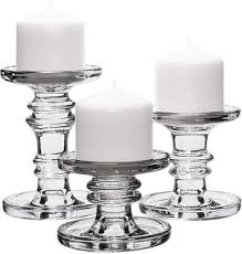 Our glass vases and containers are durable and dependable. Clear Glass Candle Pedestals Small 876 Events Rentals Llc