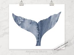 Whale Tail Art Print Simple Artwork Digital Prints Download Etsy Nautical Nursery Prints Simple Artwork Abstract Watercolor Painting